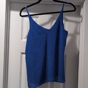 Topshop Blue Fitted Sleeveless Camisole